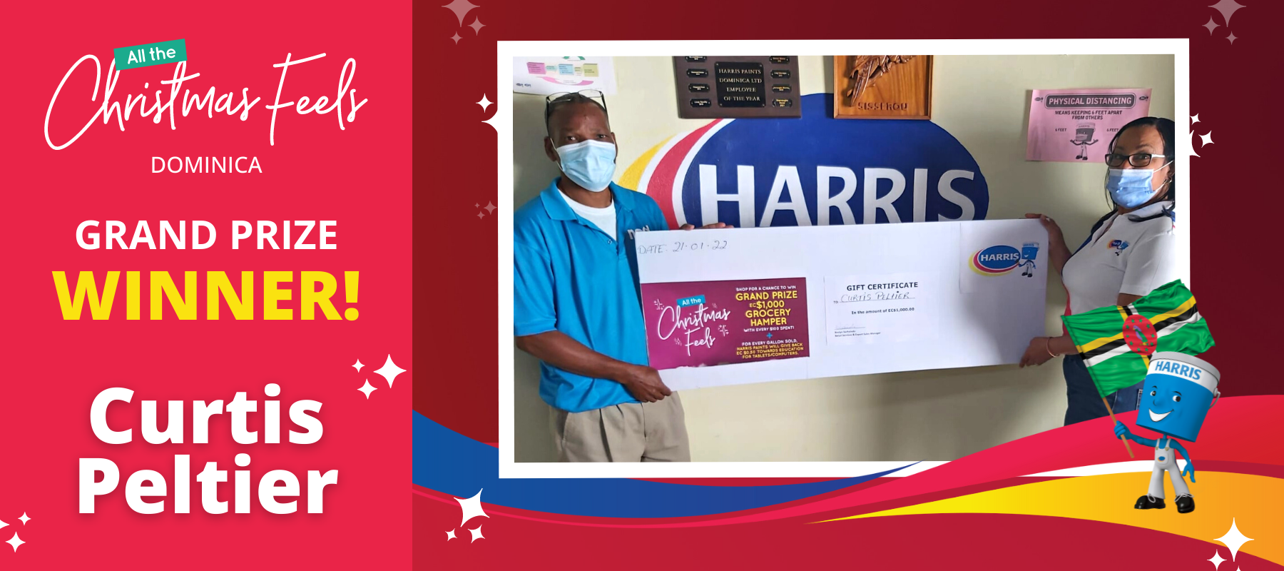 Harris Paints All the Christmas Feels promotion. Congratulate Curtis Peltier for winning the Grand Prize!