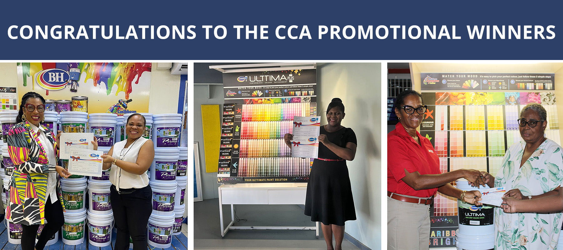 Congratulations to the Caribbean Colour Authority Promotional Winners