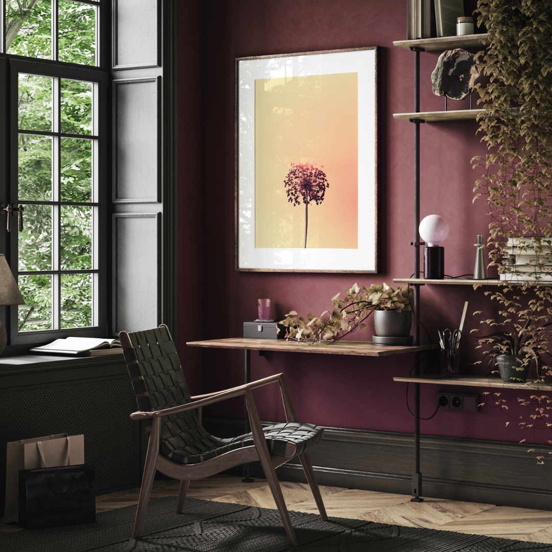 Harris Paints Colour of the Year: Prosperity 0107 paint colour in a home office