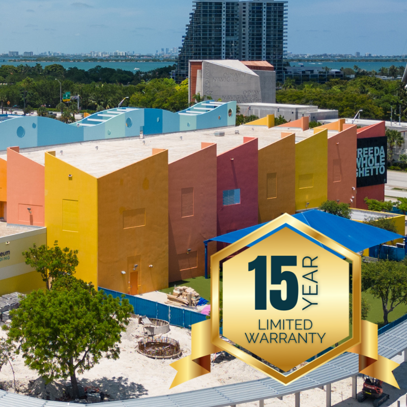 NeverFade on the Miami Children's Hospital. Harris Paints is the exclusive distributor for the Caribbean.