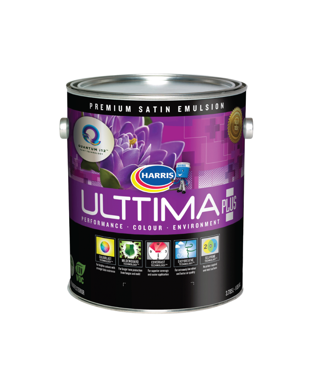 Harris Painta Ulttima Satin emulsion gallon.