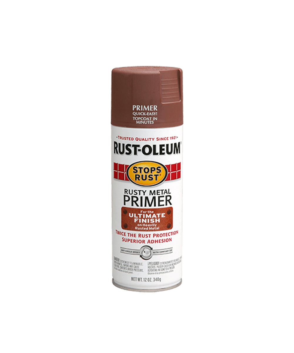 Rustoleum Stops Rust Rusty Metal Primer, available at Harris Paints in the Caribbean.