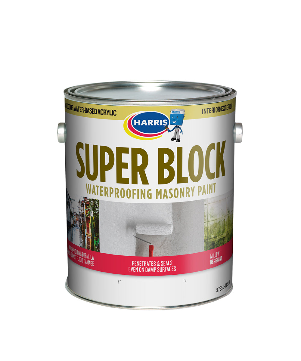 Harris Paints Super Block Primer, available at Harris Paints in the Caribbean.